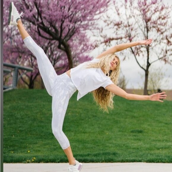 Zyia Active Silver Camo Metallic Light N‎ Tight High Rise Leggings 12 - Picture 1 of 7